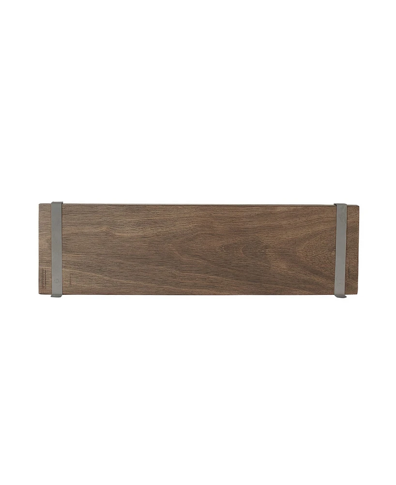 Spectrum Vintage-like Living Wall Mount 5-Hook Wood Shelf