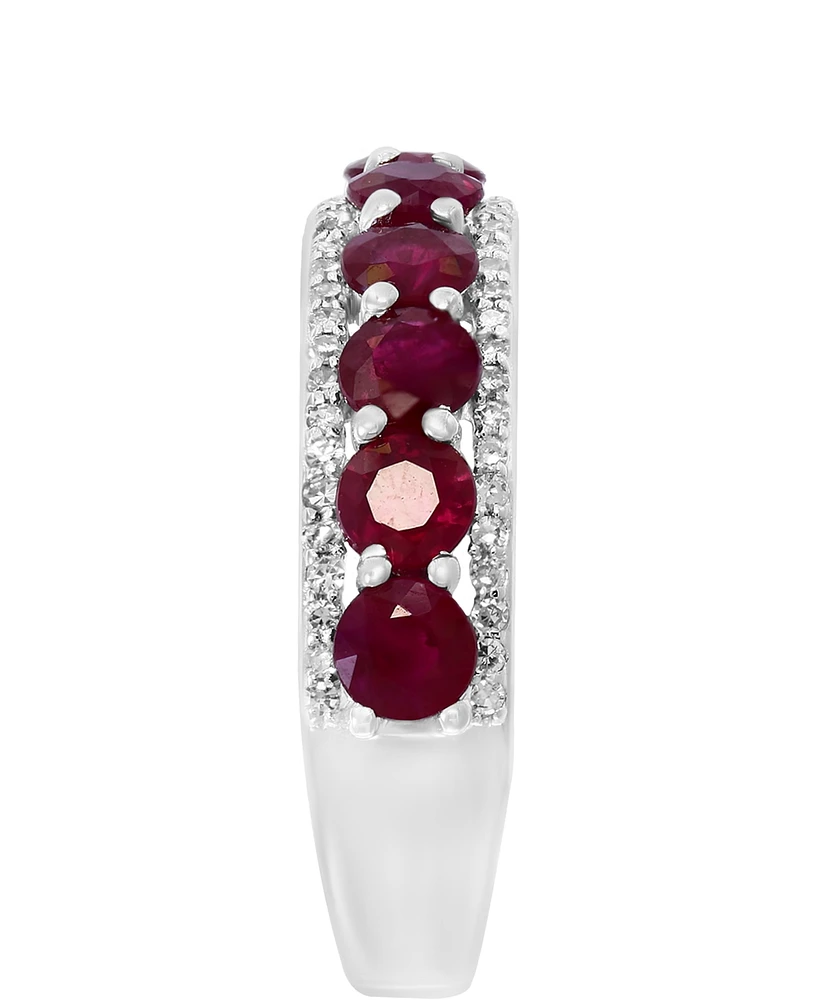 Lali Jewels Ruby (1-7/8 ct. t.w.) & Diamond (1/6 Ring 14k White Gold