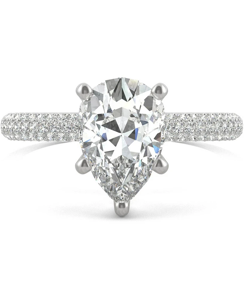 Charles & Colvard Moissanite Pear Engagement Ring (2-3/8 ct. t.w. Dew) 14k White Gold