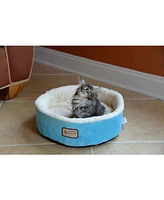 Armarkat 15" Soft Plush Round Dount Cat Beds, Dog Cuddler C12HTL/Mb - Waterproof and Skid-free Base