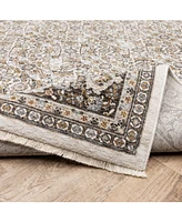 Oriental Weavers Maharaja 2061N Ivory and Gray 9'10" x 12'10" Area Rug