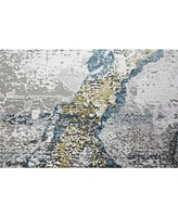 Bashian Charm Cha-02 Gray, Blue 4' x 6' Area Rug
