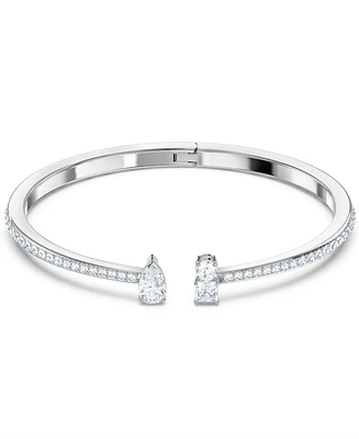 Swarovski Silver-Tone Crystal Cuff Bracelet