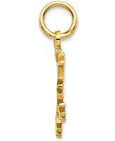 Snowflake Charm Pendant in 14k Yellow Gold