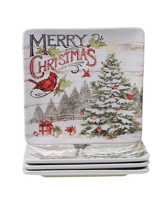 Certified International Evergreen Christmas 4 Piece Dinner Plate