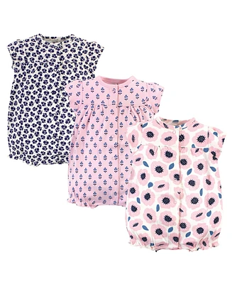 Touched by Nature Baby Girls Organic Cotton Rompers