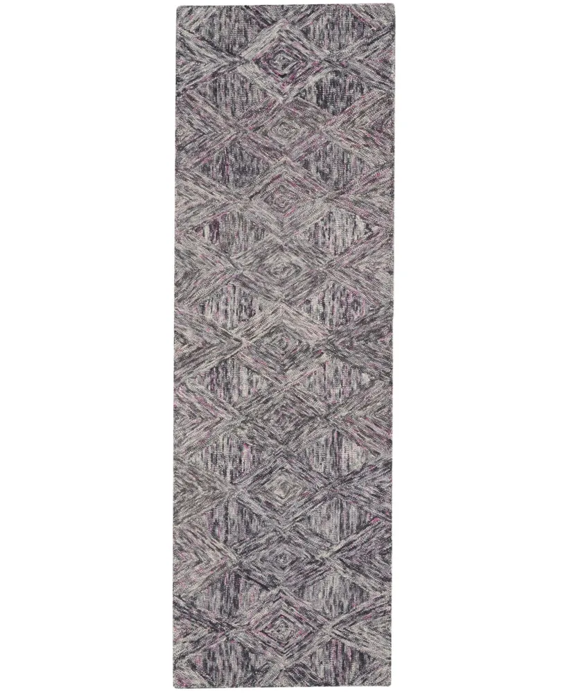 Nourison Home Interlock LNK01 Gray 2'3" x 7'6" Runner Rug