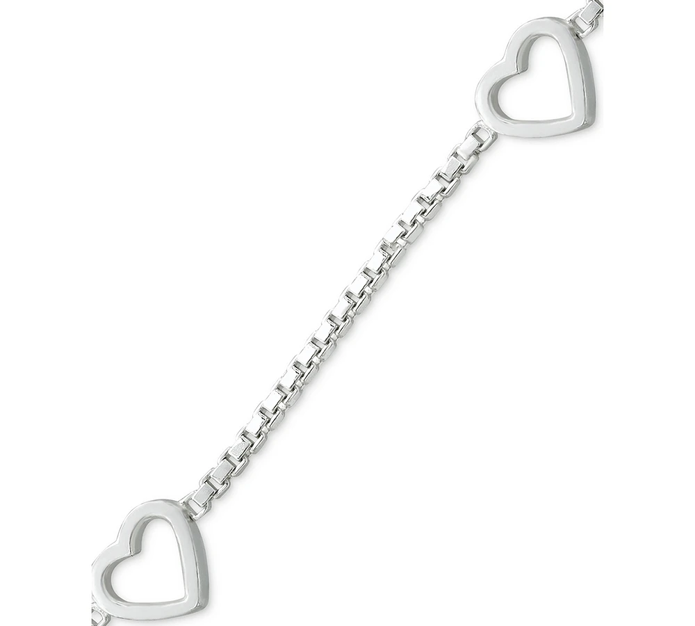 Giani Bernini Sterling Silver Bracelet, Open Heart Chain