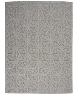 Nourison Home Cozumel CZM01 Silver 4' x 6' Outdoor Area Rug