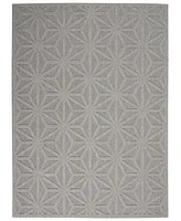 Nourison Home Cozumel CZM01 Silver 4' x 6' Outdoor Area Rug