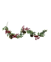 Northlight Pine Springs Berries and Pine Cones Artificial Christmas Garland-Unlit