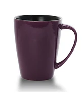 Elama Mulberry Stoneware Mugs, Set of 6