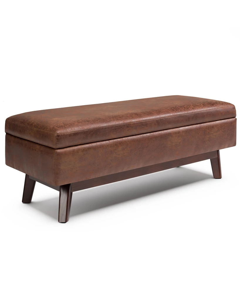 Owen Mid Century Modern Rectangle Rectangular Storage Ottoman