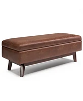 Owen Mid Century Modern Rectangle Rectangular Storage Ottoman