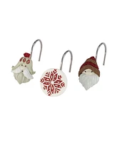 Avanti Christmas Gnomes Holiday 12-Pc. Shower Curtain Hooks