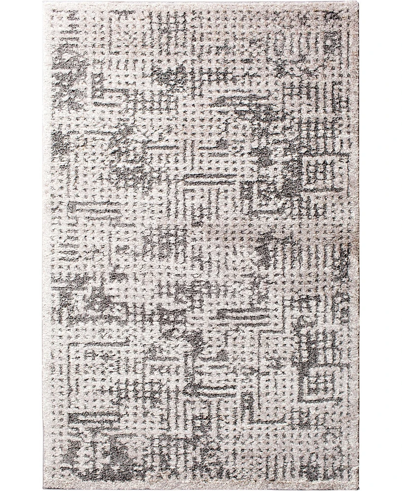 Closeout! Portland Textiles Urban Exposure Mondamin Silver 7'10" x 9'10" Area Rug