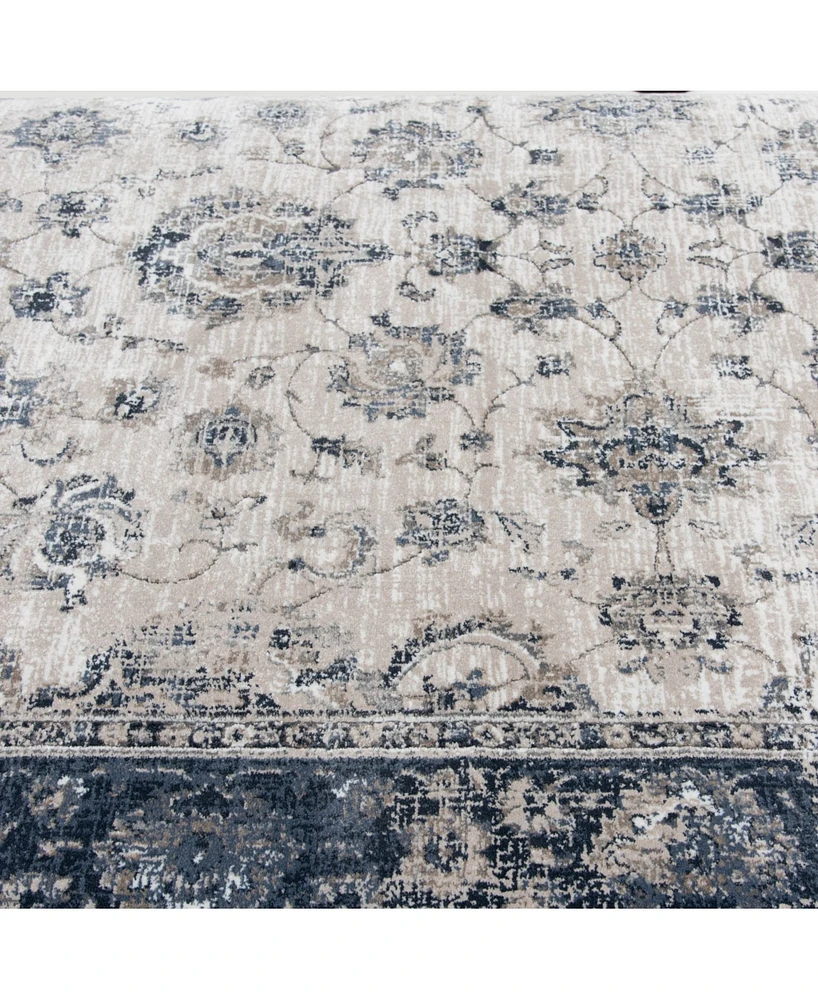 Closeout! Portland Textiles Alexia Oriel Bone 5' x 7'3" Area Rug