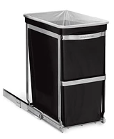 simplehuman 30 Liter Under Counter Pull-Out Kitchen Trash Can, Heavy-Duty Steel Frame