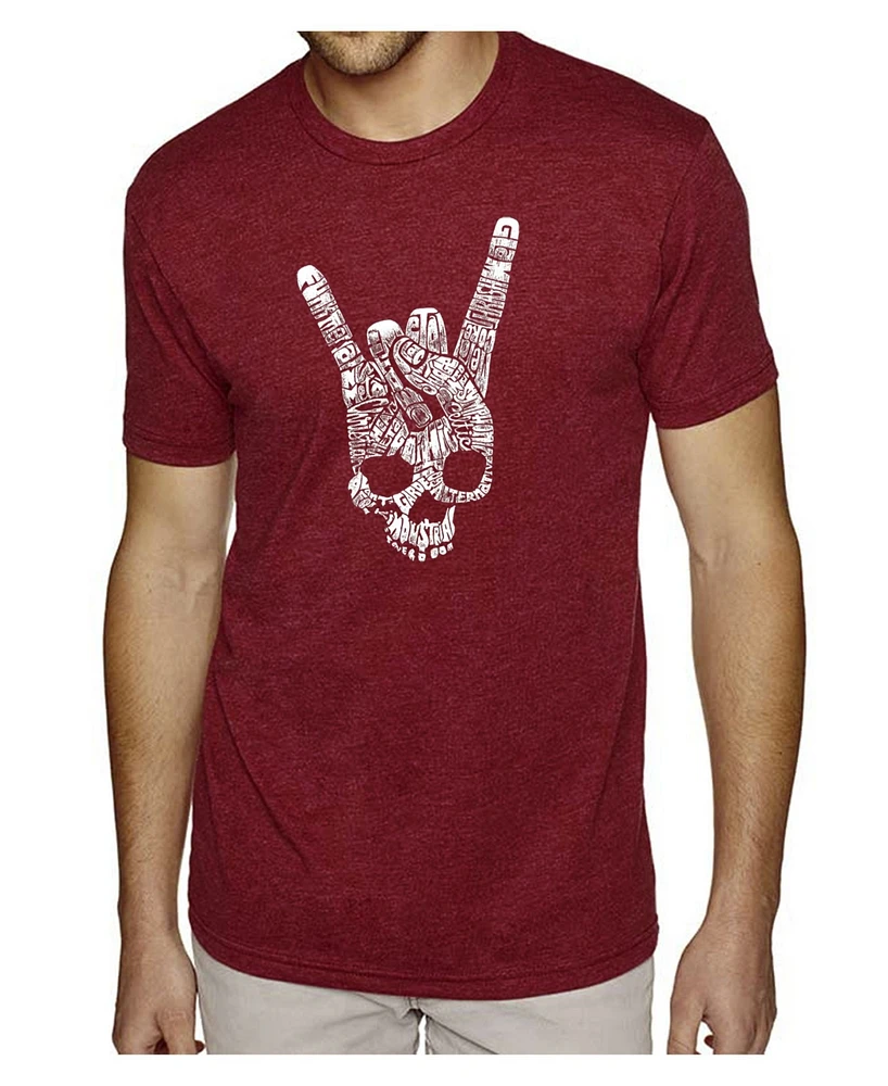 La Pop Art Men's Premium Word Heavy Metal Genres T-shirt