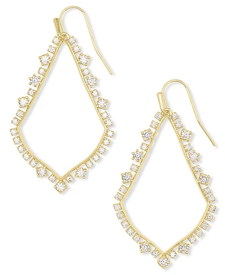 Kendra Scott 14k Gold-Plated Cubic Zirconia Open Drop Earrings
