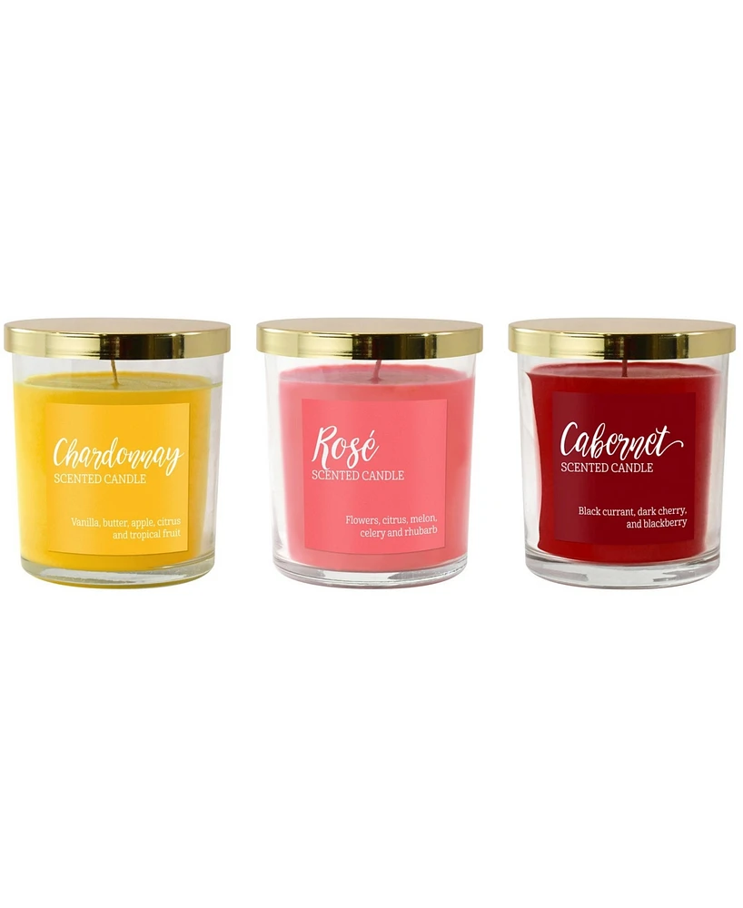 LumaBase Scented Candles- Wine Collection- Set of 3