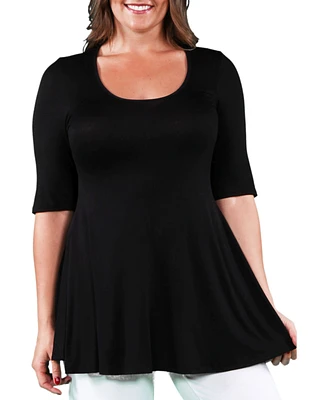 24seven Comfort Apparel Plus Tunic Top