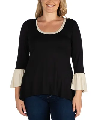 24seven Comfort Apparel Plus Tunic Top