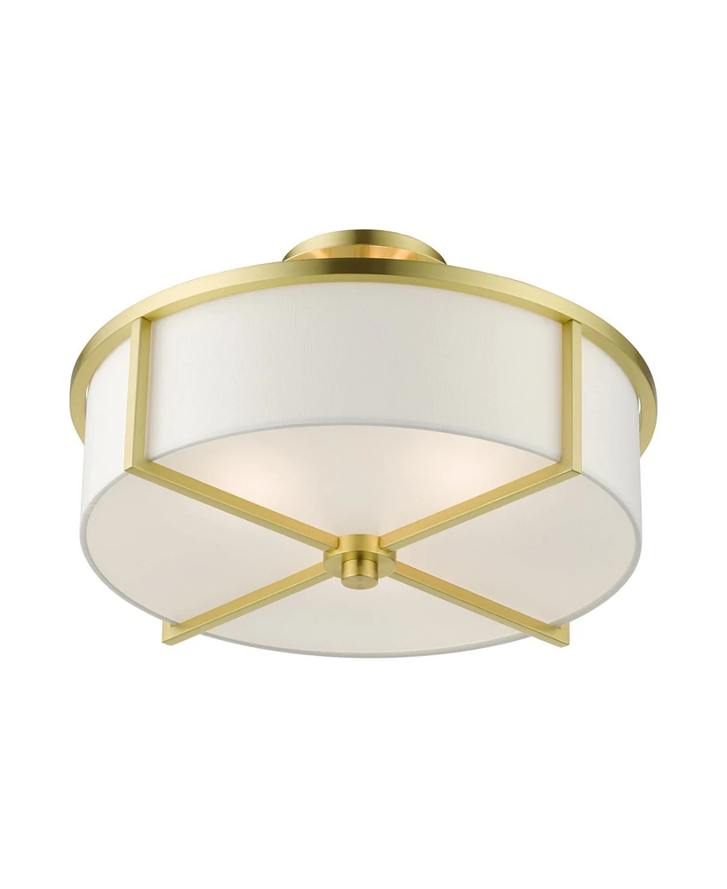 Wesley 3 Lights Semi Flush
