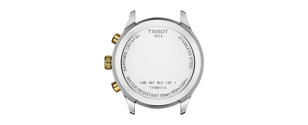 Tissot Men's Swiss Chronograph Chrono Xl Classic Two-Tone Stainless Steel Bracelet Watch 45mm