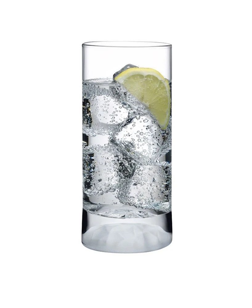 Nude Glass Club Ice High Ball Glasses, Set of 4