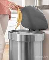 simplehuman 45 Liter Semi-Round Liner Rim Kitchen Trash Can