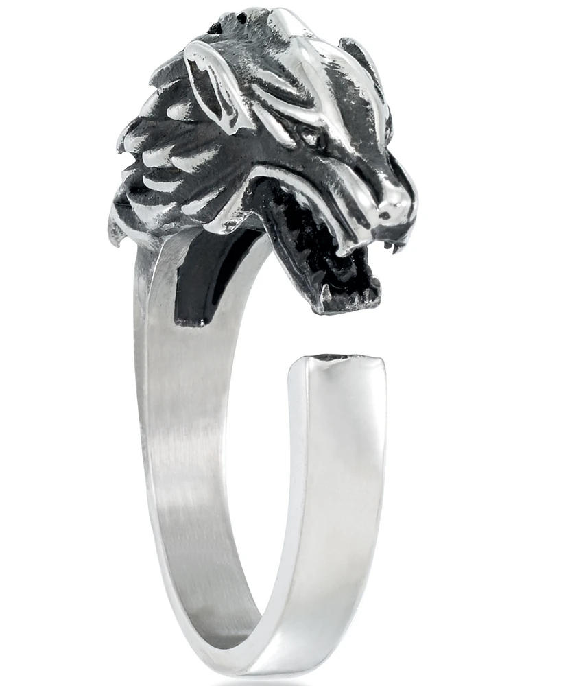 Andrew Charles by Andy Hilfiger Men's Wolf Ring Stainless Steel