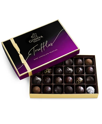 Godiva Dark Truffles Gift Box, 24 Pieces
