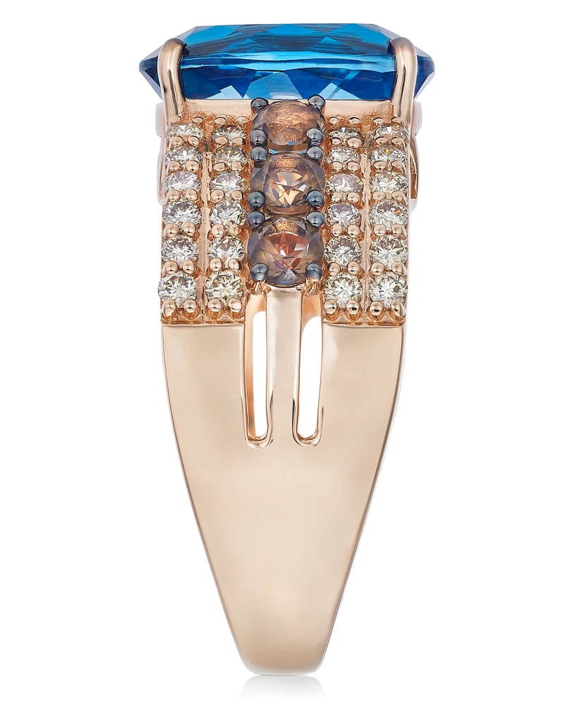 Le Vian Multi-Gemstone (4-1/4 ct. t.w.) & Diamond (5/8 Ring 14k Rose Gold