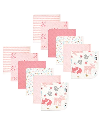 Hudson Baby Girls 12Pk Quilted Washcloth