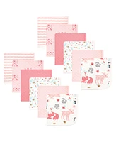Hudson Baby Girls 12Pk Quilted Washcloth