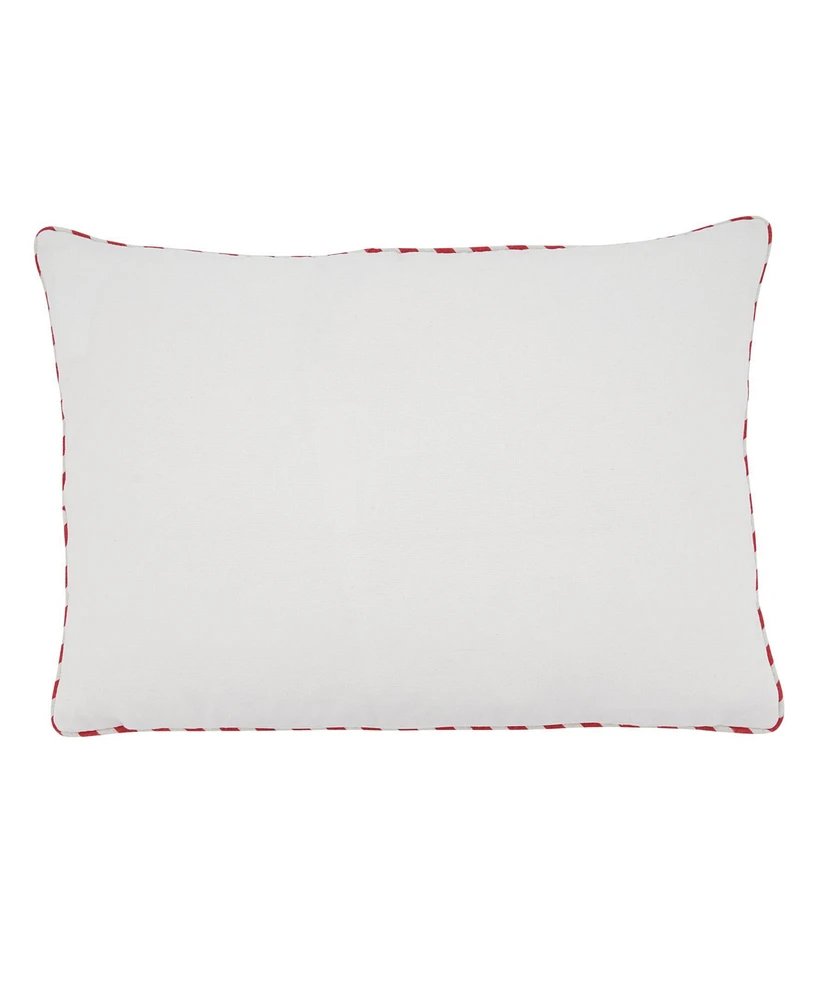 Saro Lifestyle Merry Christmas Design Decorative Pillow, 20" x 14"