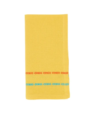 Saro Lifestyle Table Napkins with Dobby Border Design, Set of 4, 18" x 18"