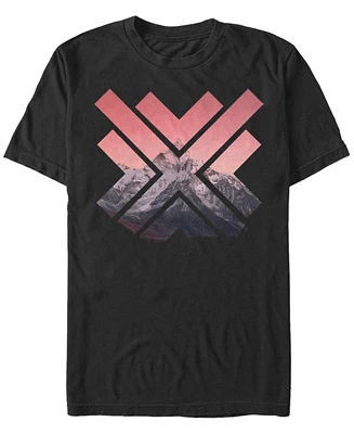 Fifth Sun Men's Geo Mountain Short Sleeve Crew T-shirt