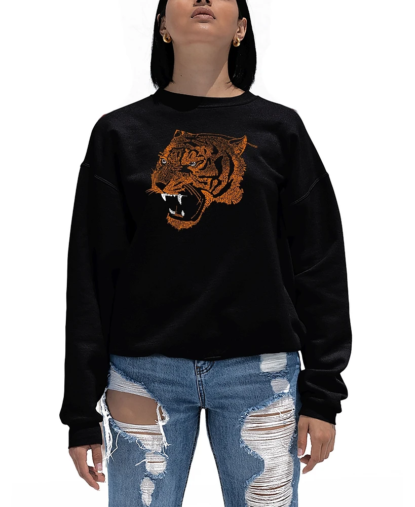 Women's Word Art Beast Mode Crewneck Sweatshirt