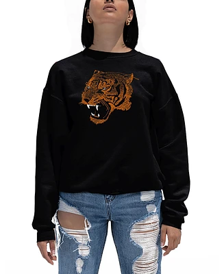 Women's Word Art Beast Mode Crewneck Sweatshirt