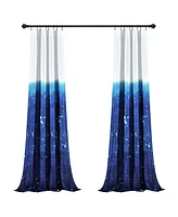 Lush Decor Kids Space Star Ombre Window Curtain Panels Set, 84" x 52"