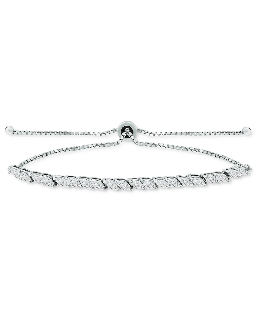 Giani Bernini Cubic Zirconia Marquise Bolo Bracelet