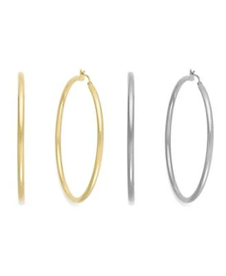 Inc International Concepts Slim 1 3 4 3 Hoop Earrings In Gold Tone Or Silver Tone Created For Macys