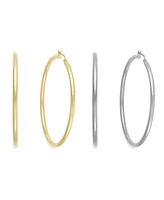 Inc International Concepts Slim 1 3 4 3 Hoop Earrings In Gold Tone Or Silver Tone Created For Macys