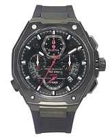 Bulova Men's Precisionist X Black Epdm Rubber Strap Watch 44.5mm