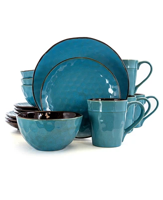 Elama Sea Glass 16 Pc. Dinnerware Set, Service for 4