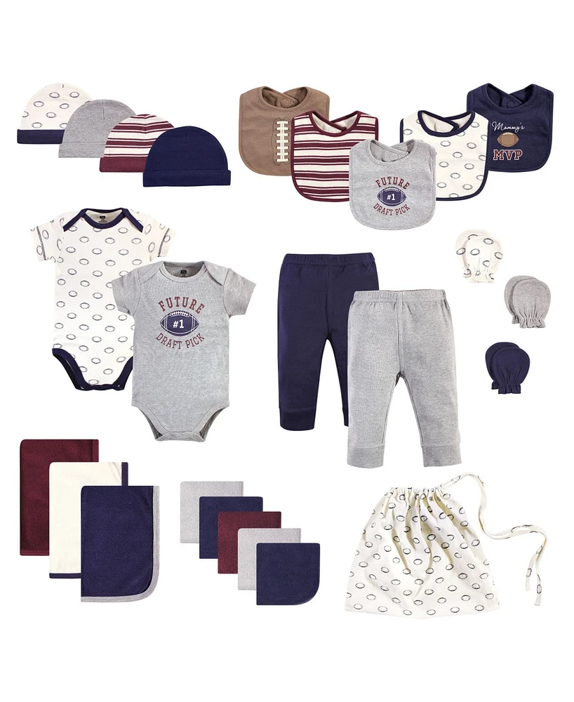 Hudson Baby Boys Layette Start Set Shower Gift 25pc, Royal Safari, 0-6 Months