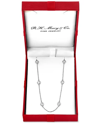 Effy Diamond Bezel 20" Statement Necklace (1 ct. t.w.) 14k White, Yellow or Rose Gold