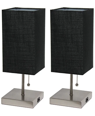 Simple Designs Petite Stick Lamp with Usb Charging Port